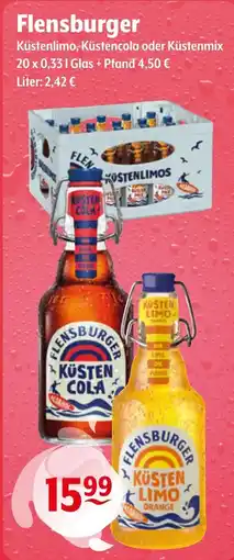 Getränke Hoffmann Flensburger Küstenlimo, Küstencola oder Küstenmix Angebot