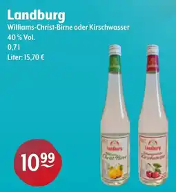 Getränke Hoffmann Landburg Williams-Christ-Birne oder Kirschwasser Angebot