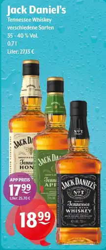 Getränke Hoffmann Jack Daniel's Tennessee Whiskey Angebot