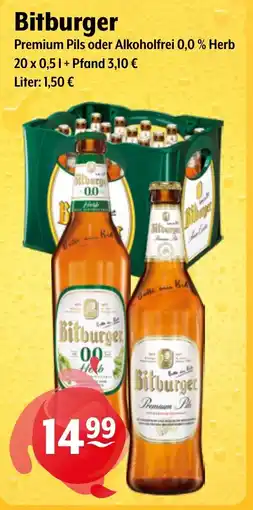 Getränke Hoffmann Bitburger Premium Pils oder Alkoholfrei 0,0% Herb Angebot