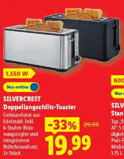 Lidl SILVERCREST Doppellangschlitz-Toaster Angebot