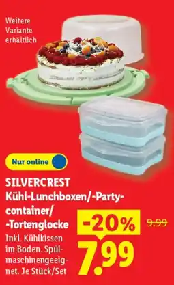 Lidl SILVERCREST Kühl-Lunchboxen/-Party- container/ -Tortenglocke Angebot