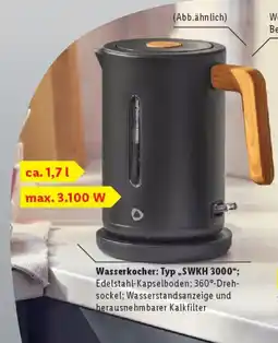 Lidl SILVERCREST Wasserkocher: Typ „SWKH 3000" Angebot