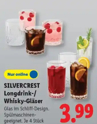 SILVERCREST Longdrink-/ Whisky-Gläser