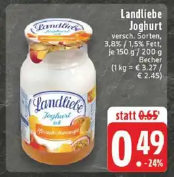 Edeka LANDLIEBE Joghurt Angebot