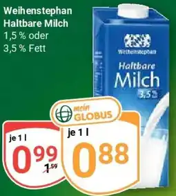 Globus Weihenstephan Haltbare Milch Angebot