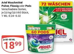 Globus Ariel Waschmittel Pulver, Flüssig oder Pods Angebot
