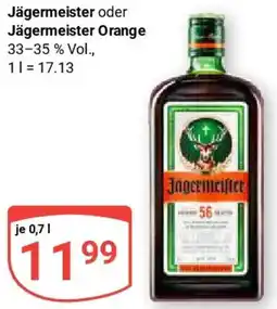 Globus Jägermeister oder Jägermeister Orange Angebot