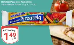 Globus Henglein Pizza oder Kuchenteig Angebot