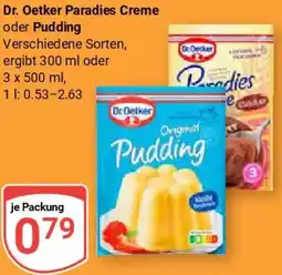 Globus Dr. Oetker Paradies Creme oder Pudding Angebot