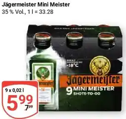 Globus Jägermeister Mini Meister Angebot