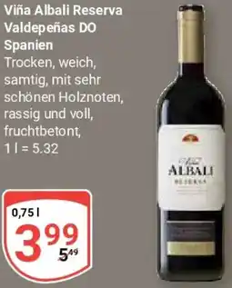 Globus Viña Albali Reserva Valdepeñas DO Spanien Angebot