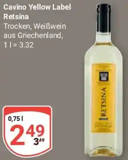 Globus Cavino Yellow Label Retsina Angebot