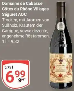 Globus Domaine de Cabasse Côtes du Rhône Villages Séguret AOC Angebot