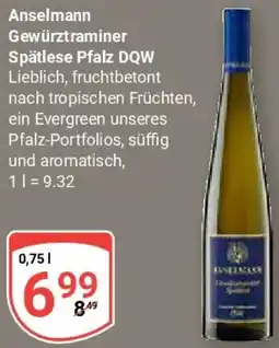 Globus Anselmann Gewürztraminer Spätlese Pfalz DQW Angebot