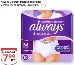 Globus Always Discreet Inkontinenz Pants Angebot
