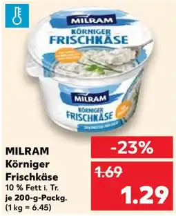 Kaufland MILRAM Körniger Frischkäse Angebot