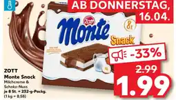 Kaufland ZOTT Monte Snack Angebot