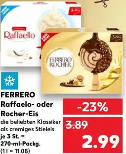 Kaufland FERRERO ROCHER Raffaelo- oder Rocher-Eis Angebot