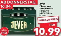 Kaufland JEVER Pilsener oder Fun Alkoholfrei Angebot