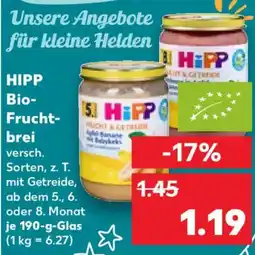 Kaufland HIPP Bio- Fruchtbrei Angebot