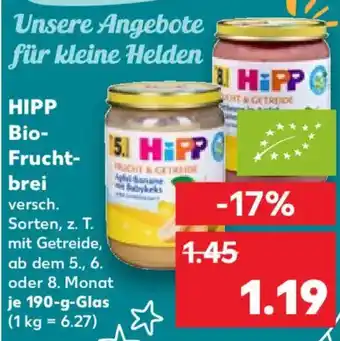 Kaufland HIPP Bio- Fruchtbrei Angebot