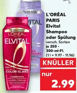 Kaufland L'ORÉAL PARIS Elvital Shampoo oder Spülung Angebot