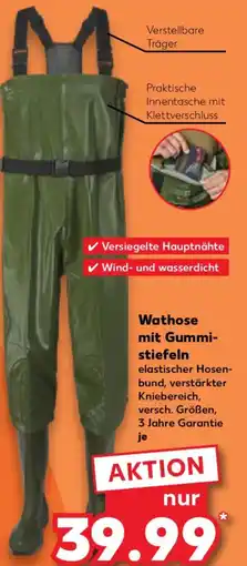 Kaufland Wathose mit Gummistiefeln Angebot