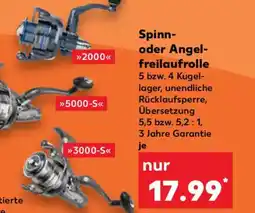 Kaufland CRIVIT Spinn- oder Angel- freilaufrolle Angebot