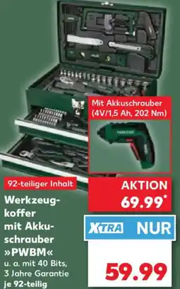 Kaufland PARKSIDE Werkzeugkoffer mit Akkuschrauber PWBM Angebot