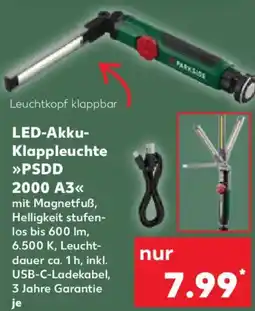 Kaufland PARKSIDE LED-Akku- Klappleuchte PSDD 2000 A3 Angebot