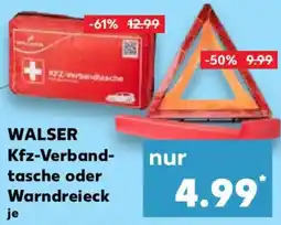 Kaufland WALSER Kfz-Verbandtasche oder Warndreieck Angebot