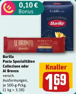 REWE Barilla Pasta Spezialitäten Collezione oder Al Bronzo Angebot