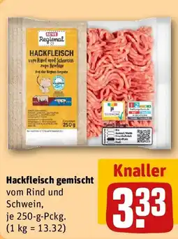 REWE REWE Regional Hackfleisch gemischt Angebot
