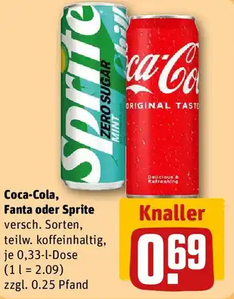 Coca-Cola, Fanta oder Sprite