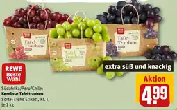 REWE Kernlose Tafeltrauben Angebot