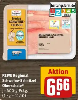 REWE REWE Regional Schweine-Schnitzel Oberschale Angebot