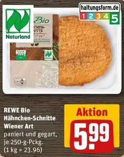 REWE REWE Bio Hähnchen-Schnitte Wiener Art Angebot