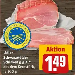 REWE Adler Schwarzwälder Schinken g.g.A. Angebot