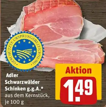 REWE Adler Schwarzwälder Schinken g.g.A. Angebot