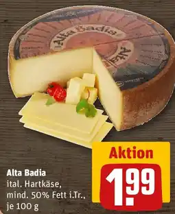 REWE Alta Badia ital. Hartkäse Angebot