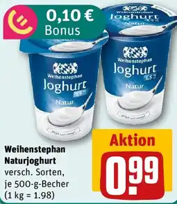 REWE Weihenstephan Naturjoghurt Angebot