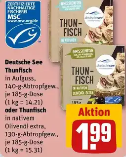 REWE Deutsche See Thunfisch oder Thunfisch Angebot
