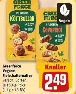REWE Greenforce Vegane Fleischalternative Angebot