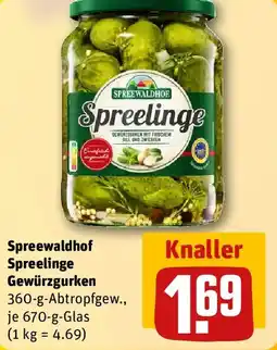 REWE Spreewaldhof Spreelinge Gewürzgurken Angebot