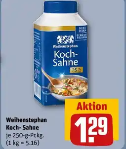 REWE Weihenstephan Koch- Sahne Angebot