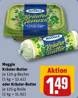 REWE Meggle Kräuter-Butter oder Kräuter-ButteKräuter Genuss Angebot