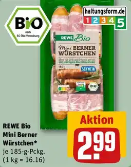 REWE REWE Bio Mini Berner Würstchen Angebot