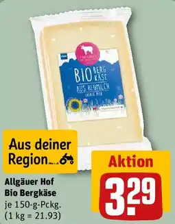 REWE Allgäuer Hof Bio Bergkäse Angebot
