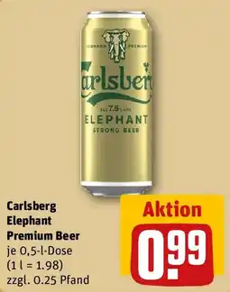 REWE Carlsberg Elephant Premium Beer Angebot